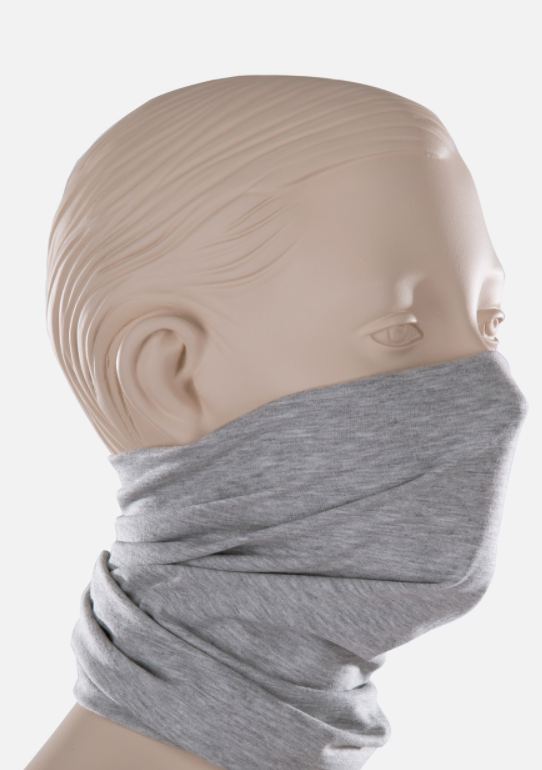 Trigema Loop Schal Mund-Nasen-Bedeckung Grau-Melange (Erwachsene & Kinder)